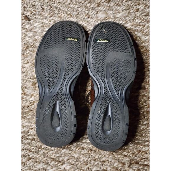 Clarks Brown Leather Lace-Up Men's 11.5 M Dress Shoes Durable Comfort Sole - Picture 12 of 12